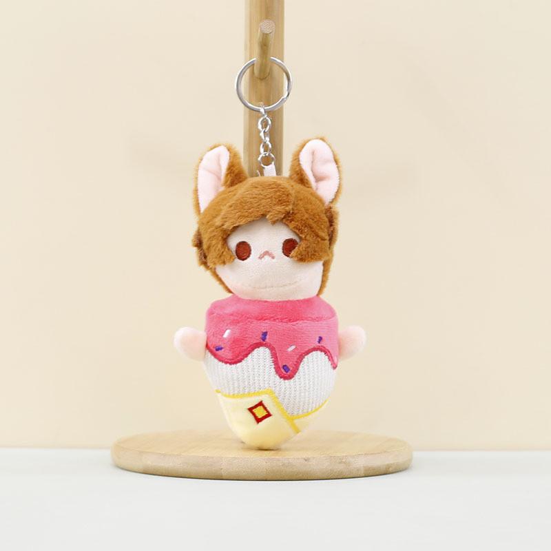 Очаровательная милая плюшевая кукла-мороженое Брелок Очаровательное украшение для сумки 16 см Brown