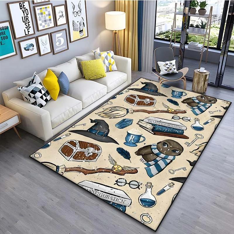 Funny Magic Pattern Carpet Soft Floor Rug for Kids Living Room Bedroom Sofa Doormat Decoration Non-slip Washable Large Size Mat