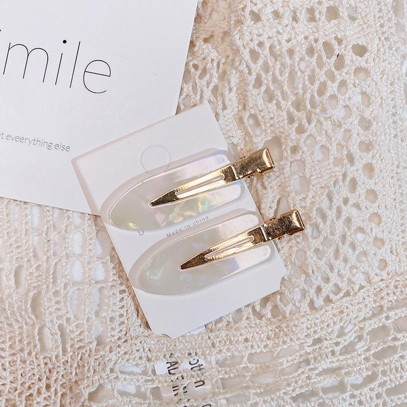 Grampos de cabelo sem costura simples de cor sólida sem dobra franja lateral grampo de maquiagem acessórios de lavagem de rosto grampos de cabelo para meninas