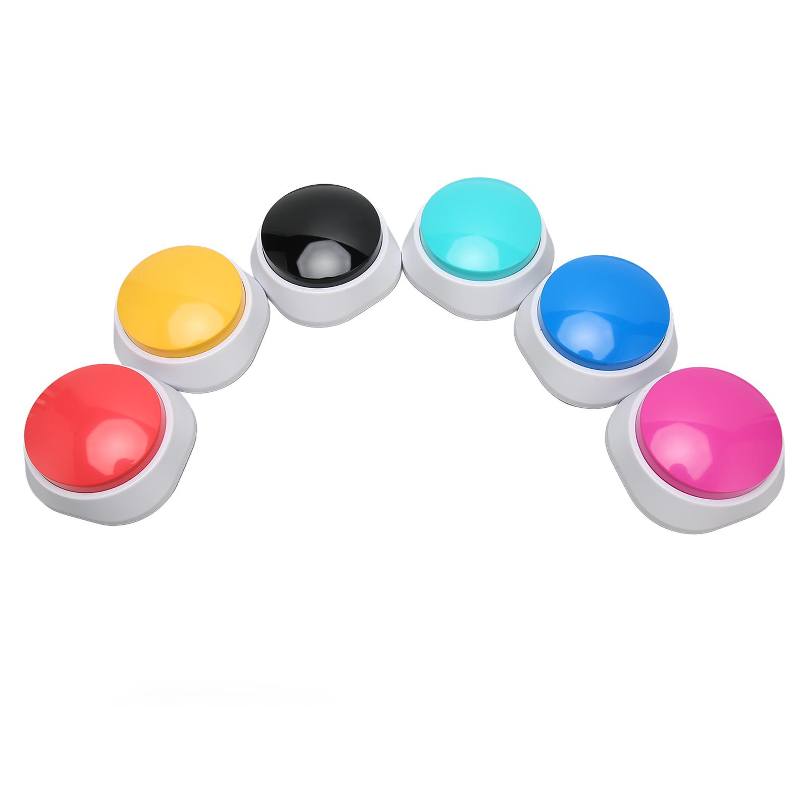 

6 шт. Кнопка записи собак, профессиональная 30-секундная запись, пользовательский звонок для общения с домашними животными