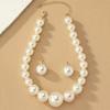 Luxury Elegant Pearl Earrings Double Layered Beaded Clavicle Chain  Jewelry Neck Accessories