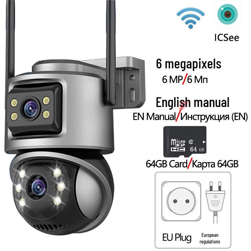 Dual Lens ICsee Wireless PTZ Surveillance Camera