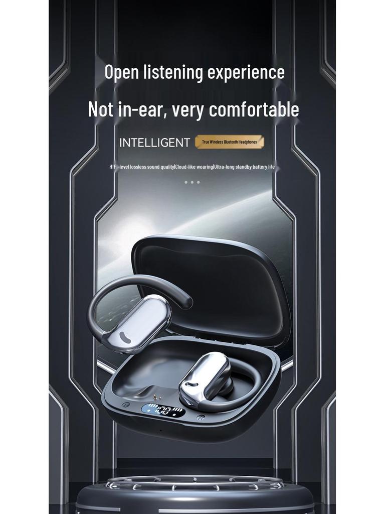 Bluetooth Ear-Hook Headset with HIFI Sound and Long Battery Life