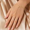 Pulsera de Guante con Estrella de Ocho Puntas, Pulsera de Cadena Ajustable de Aleación de Zinc, Pulsera Brillante de Estrella para Regalo de Joyería