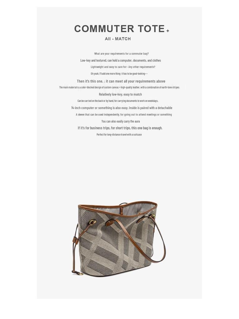 2024 Trendy Women's Canvas Shoulder Tote - Large Capacity for College, Shopping, and Commuting