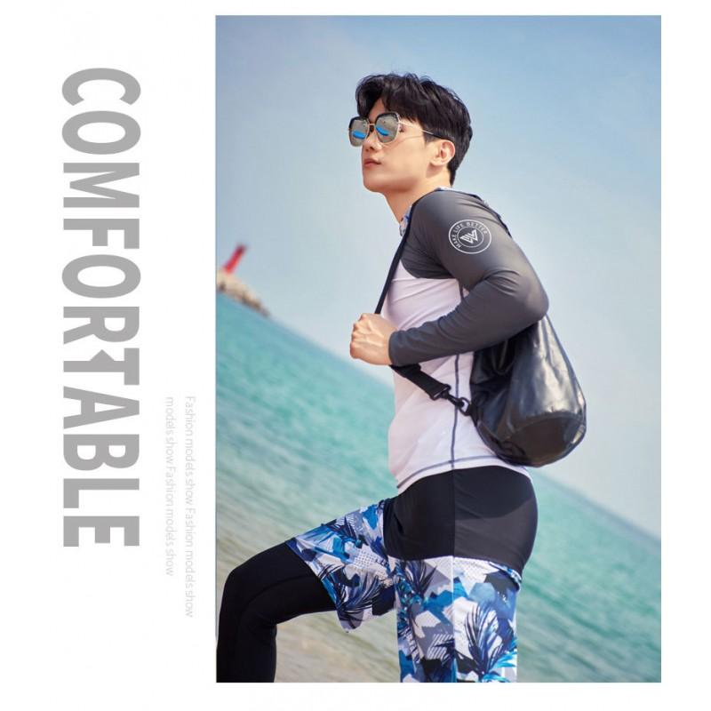 Mens UV Protection Rash Guard Set Quick Dry Swimwear Diving Surfing Jellyfish Defense Water Sports