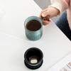 300ml Japanese Style Ceramic Filter Mug Tea Water Separation with Lid Creative Water Cup