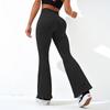 Calças de Yoga Flare Cintura Alta Sem Costura