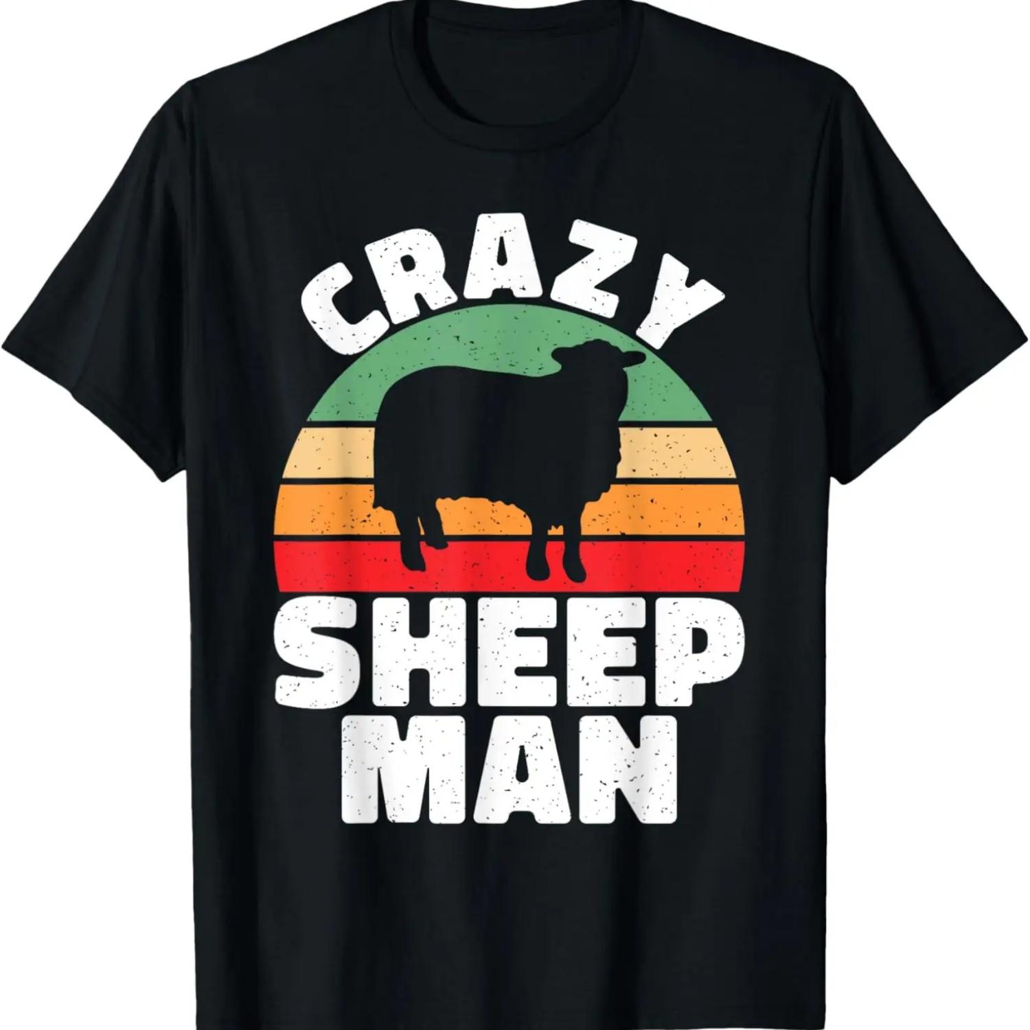 Crazy Sheep Man Sheep T-Shirt S