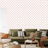 Hearts Wallpaper White, Peach and Coral 50x1000