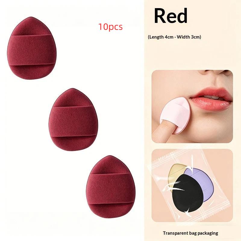 Mini Finger Cushion Puffs 10Pcs Latex-Free Reusable Soft Sponge Powder Puffs for Concealer Foundation
