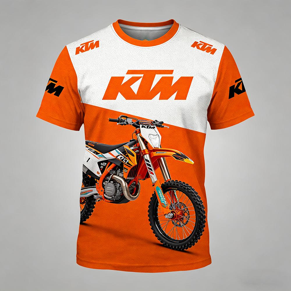 KTM Racing Team 3D Print T-Shirt Men Summer Short Sleeve Formula 1 Motorsport Sports Tee Casual Streetwear Top