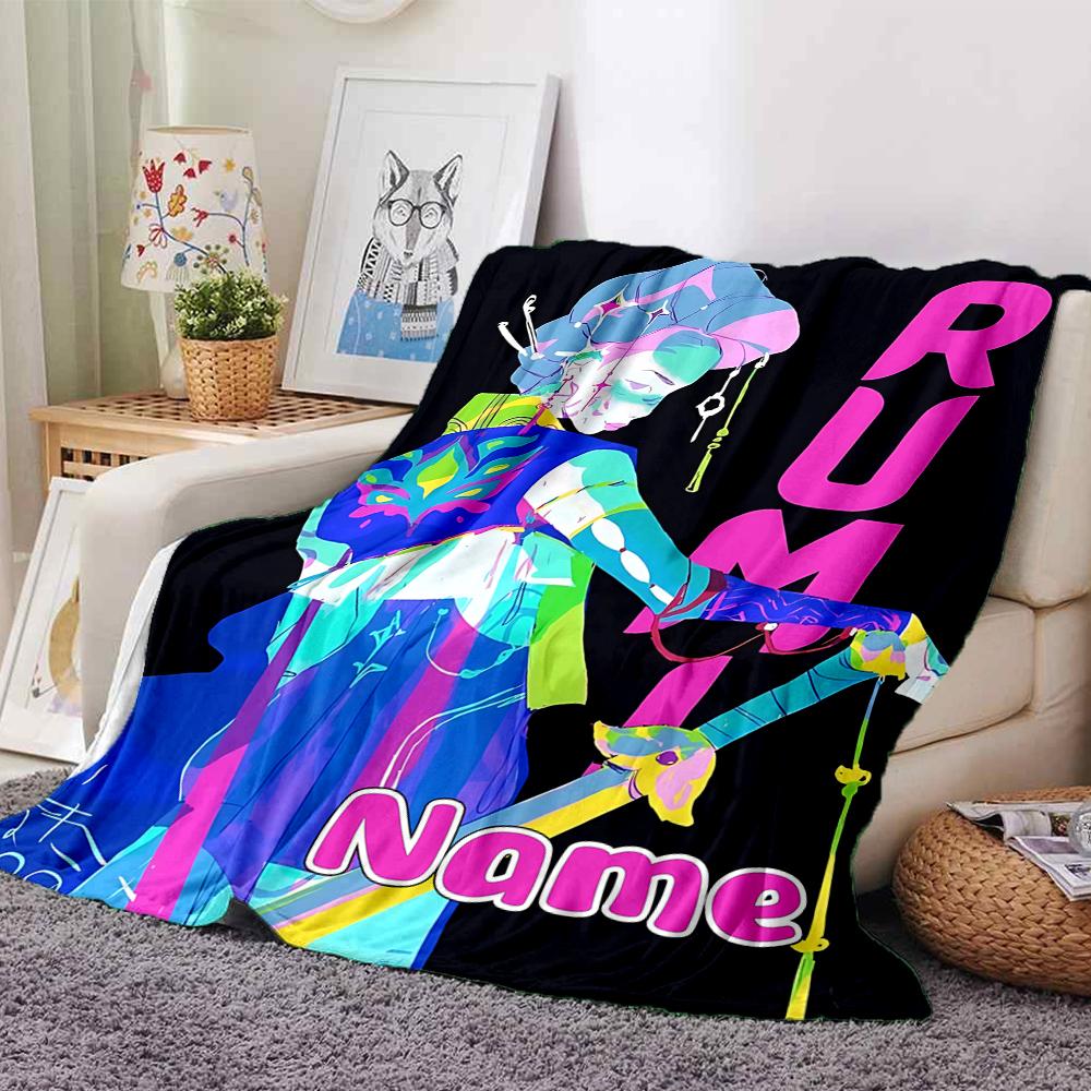 Custom Name Name'S Dynamic Duo Party Blanket For Couch Bed Plush Cozy Fuzzy Blanket Super Soft Warm Blankets For Fall And Winter 0916208