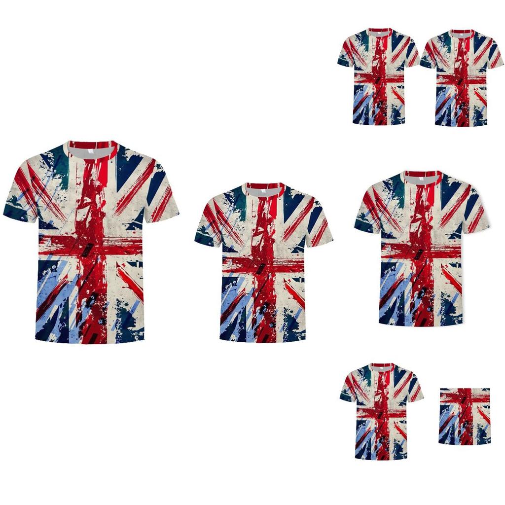 Classic Union Jack T-shirt For Men Women And Kids Casual And Simple Design