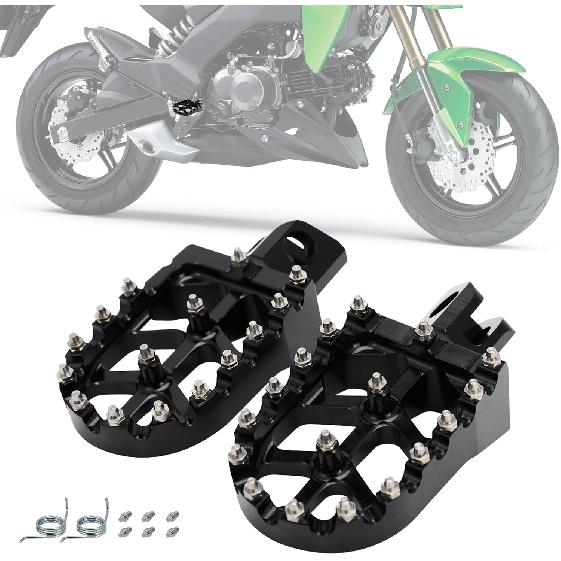 Motorrad Fußrasten Fußrasten Rastpedal MX Stil CNC für Z125 Pro 2016-2024 Schwarz