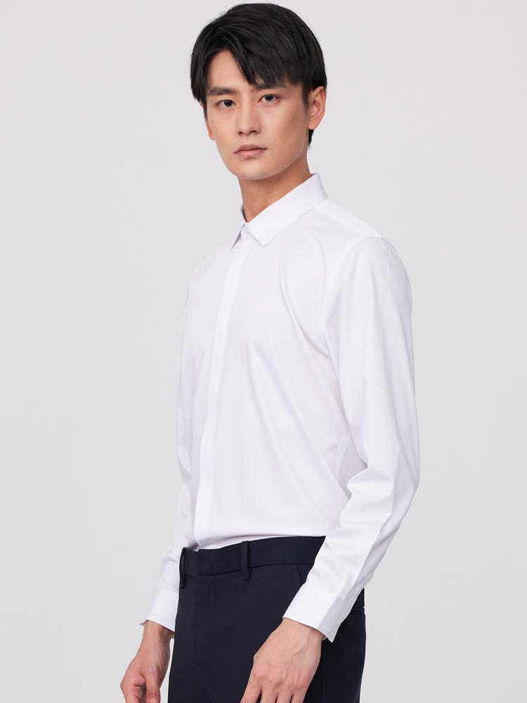 Мужская повседневная модная классическая рубашка с длинным рукавом — фото 4