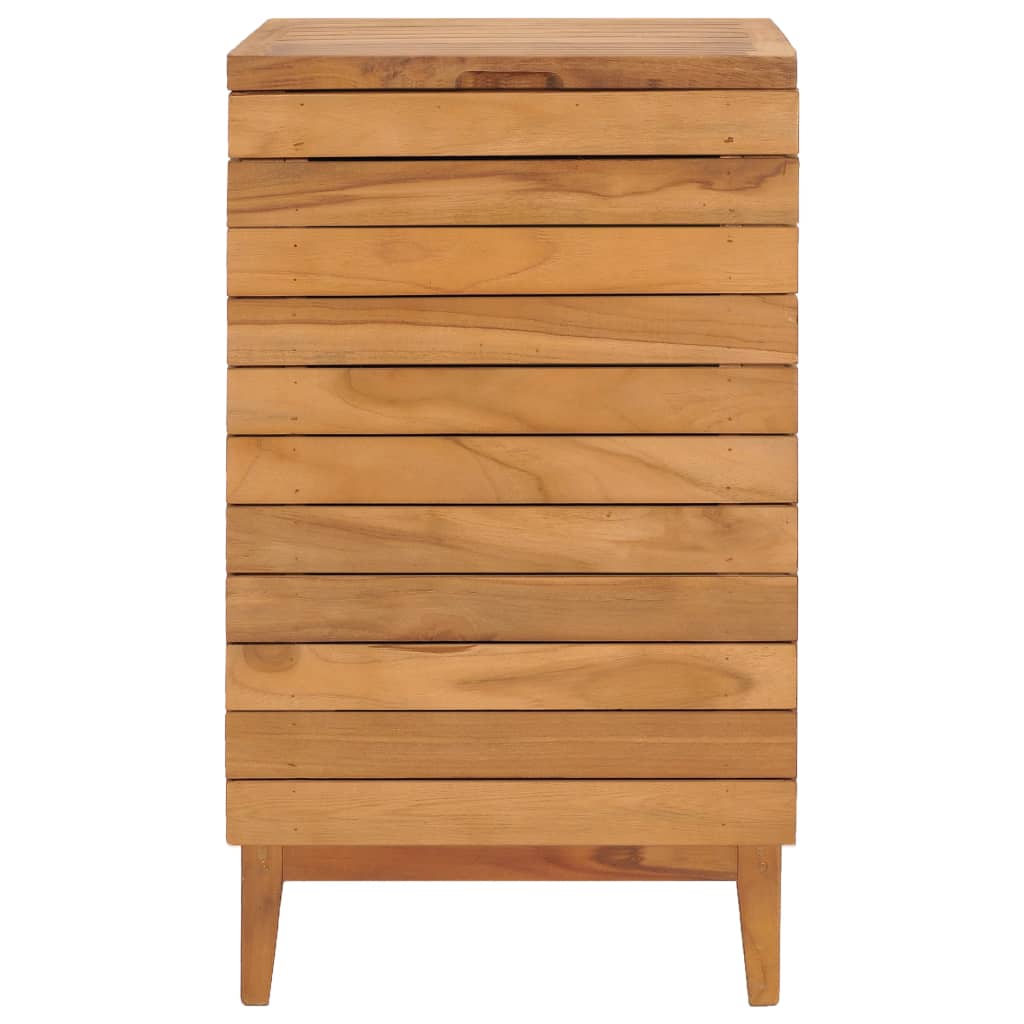 Laundry Basket 40*40*70 cm Solid Teak Wood