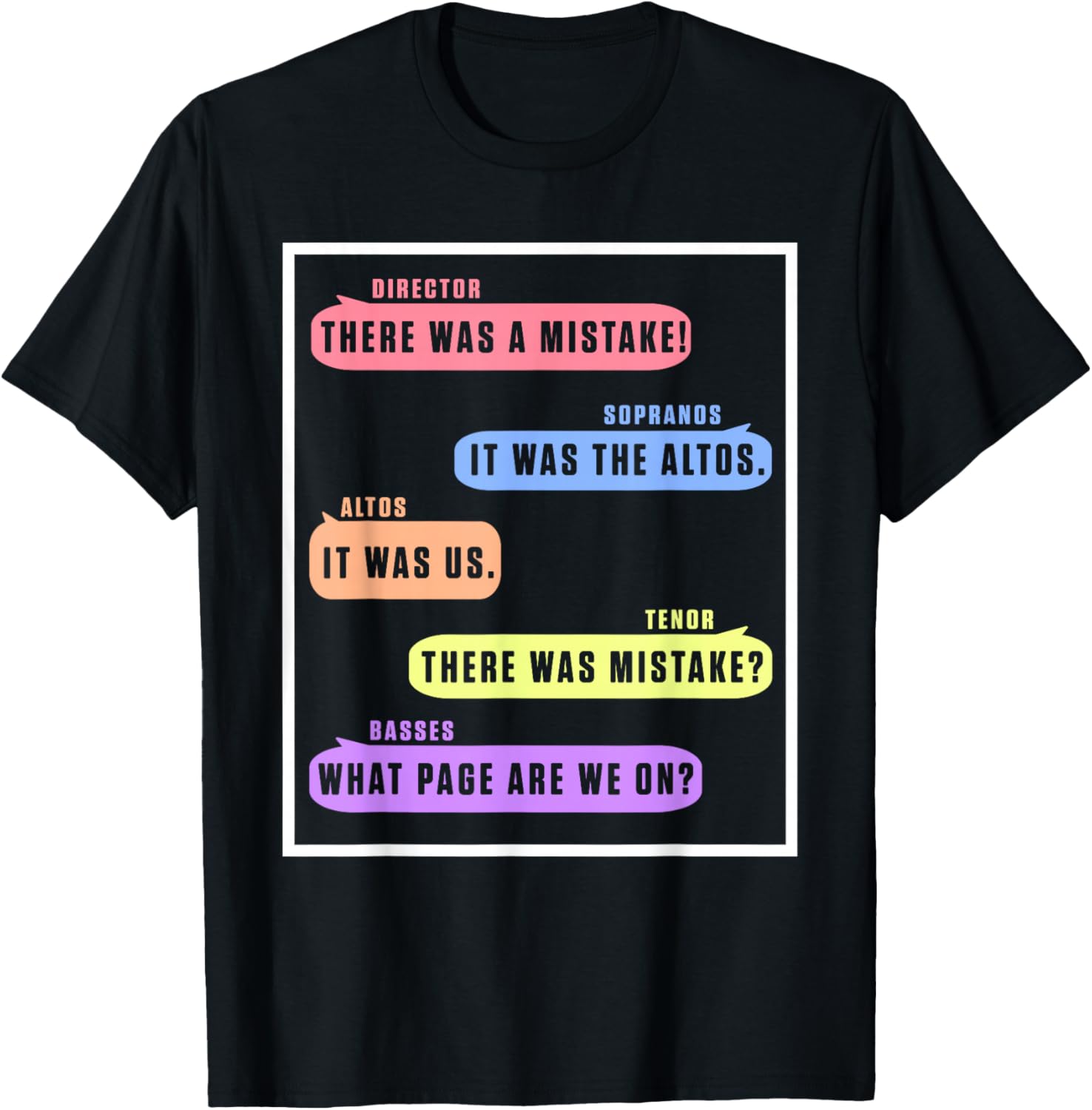 Chat Director Soprano Alto Tenor Singer Singing Music Gift T-Shirt S разноцветный