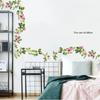 Green Leaf Flower Vine Wall Sticker Bedroom Living Room Decorations Home Mural Cupboard Stickers Beautify Wallpaper Sticker