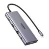 Hub Usb-C Ugreen Cm639, Hdmi, Vga, 2X Usb-C 3.2 10Gbps, 2X Usb, Sd/Tf, Rj45, Aux 3.5Mm, Pd, 4K 60 Hz