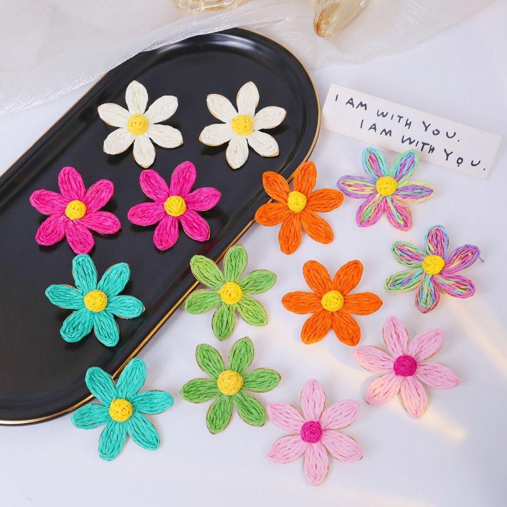 Exaggerated Shape Sunflower Earrings Ethnic Style Flower Stud Earrings  Holiday