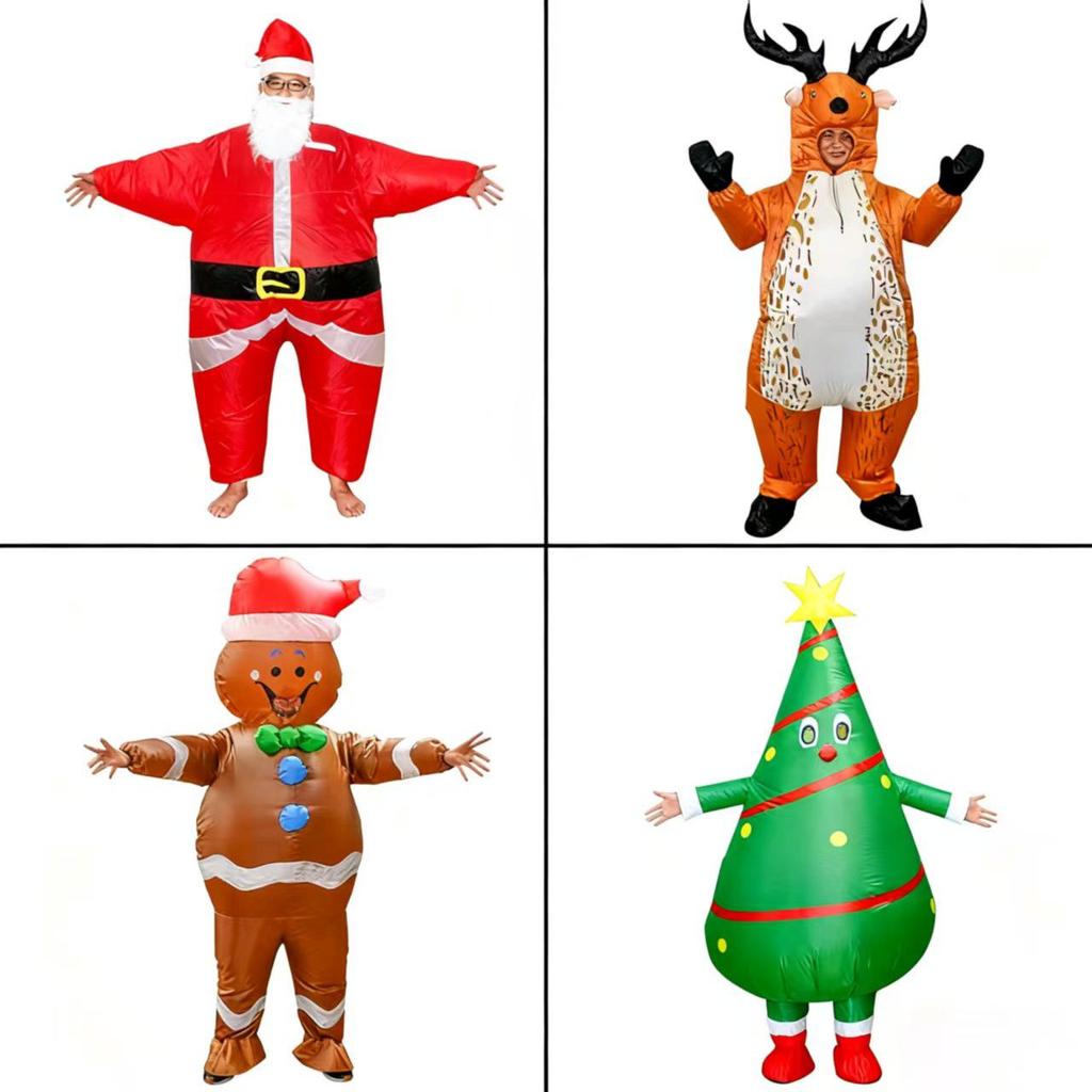 Christmas Tree Walking Mannequin Inflatable Costume - Festive Atmosphere Role-Playing Outfit