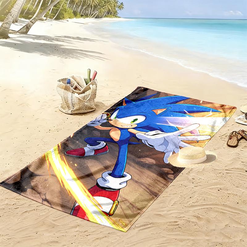 SONIC Beach Towel Suitable for Travel, Outdoor Activities, Swimming Pools, Yoga, Surfing, Camping, Hiking, Gym
