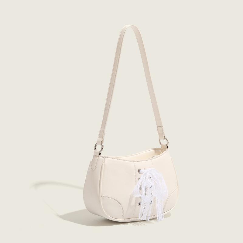 Niche with a sporty and elegant Underarm Stick Bag minimalist and high-end texture Lace Bow