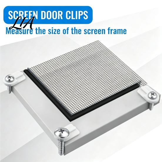 Replacement Clips for Window Screens Screen Clips, Retainer with Screws Frame Outdoor Fasteners Replacement, Durable Storm Windows and Mesh