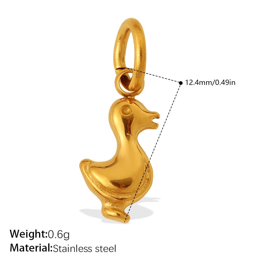 Exquisite Small Animal Series Pendant Stainless Steel Rhinestone Zircon Elephant Butterfly Diy Accessories