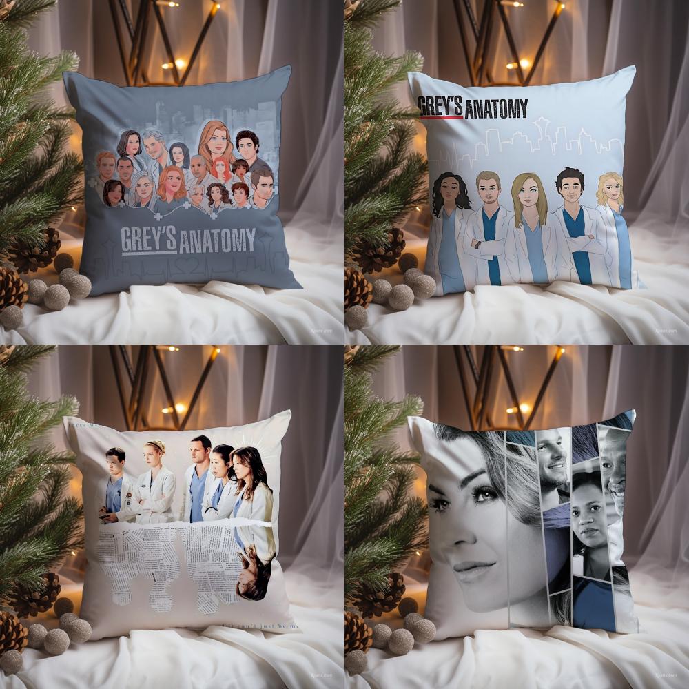 G-Greys Anatomy Cushion Cover Premium Comfort Reversible Pillow Cove -Two in One Design for Any Room & Car Interior