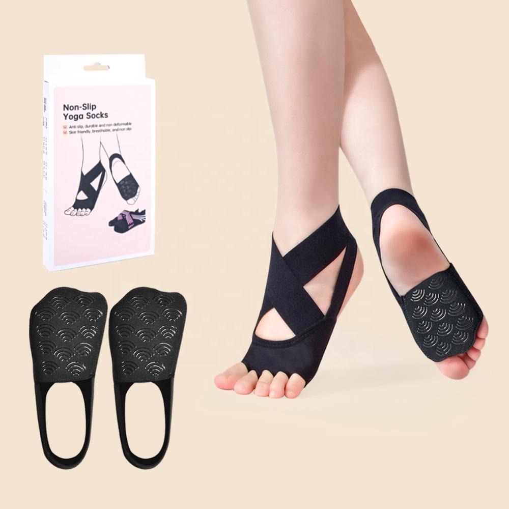 Custom Non-Slip Yoga Socks for Women Pilates Dance Gym Training Shoes for Home Exercise