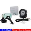 2" 52mm Auto Car Gauge Turbo Boost Gauge -1-3BAR/-15-45PSI Turbo Boost Meter with Sensor BAR PSI for Universal Gasoline Car 12V