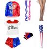 Girls Harley Squad Monster Shirt Quinn Costume Printed Jacket Shirt Pants Gloves Suicide Quinn Cosplay Halloween Costume