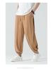 2024 Men's Cotton Linen Athletic Long Pants: Plus Size, Casual Elastic Waist.