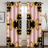 Freie Shiping Billig Moderne Luxusmarke Schwarz Weiß Gold AbstractFashion2Pcs Schattierung Fenster Vorhang Für Wohnzimmer Schlafzimmer Dekor