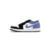 Air Jordan 1 Cushioning, Wear Resistant Low Top Vintage Basketball Shoes Unisex Black Blue 553558-165(Team425-)