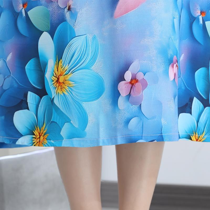 Elegant Summer Loose Dress Woman Clothing Casual Loose Plus Size Long Dresses