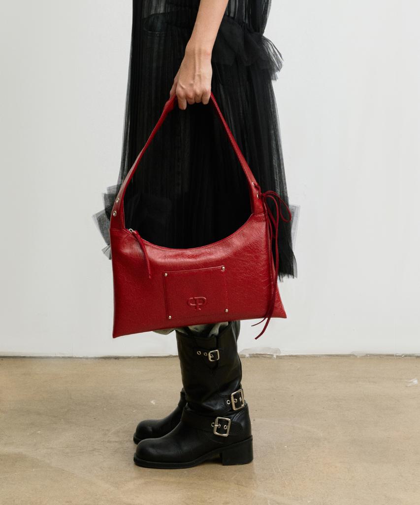 Christine Project Eyelet Flat Shoulder Bag(Ketchup)