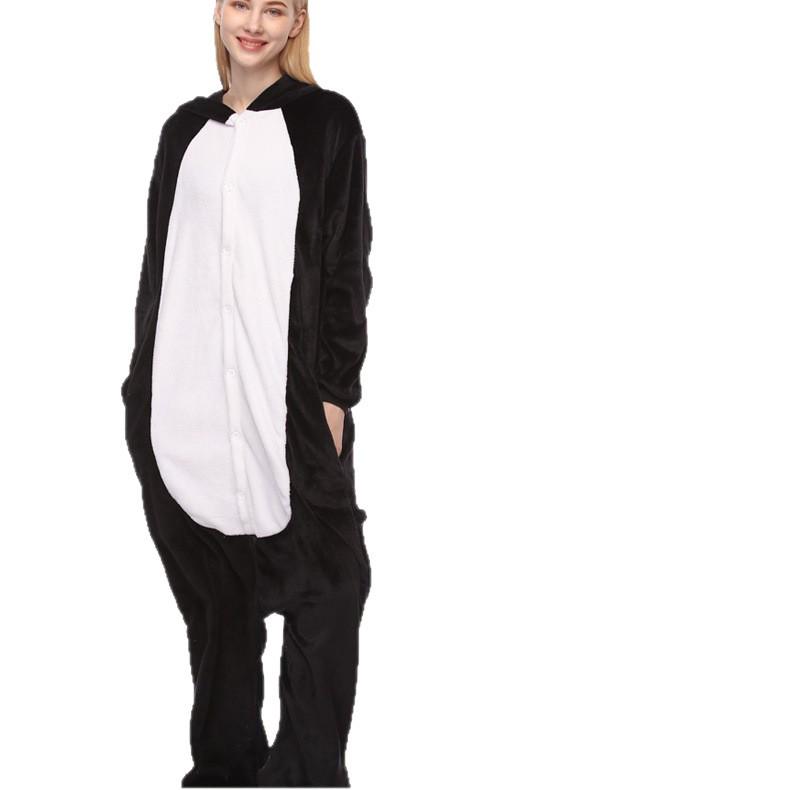 Unisex Flannel Animal Onesie Pajamas - Cute, Thickened, Toilet Friendly One-Piece for Home