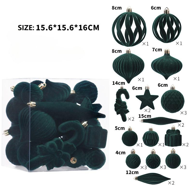 

Набор бархатных рождественских шаров разных размеров 28 шт., Звездный скипетр, Круглый рождественский шар, Санта, Елка, DIY украшения, Новогодние рождественские подарки 2025 4-8cm зелёный