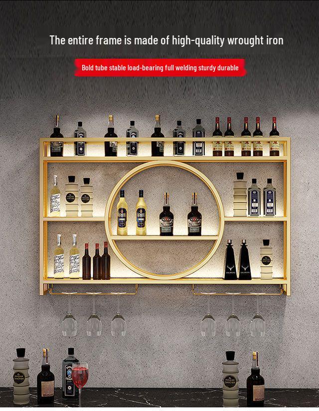 Nordic Metal Wall-Mounted Wine Rack & Glass Holder