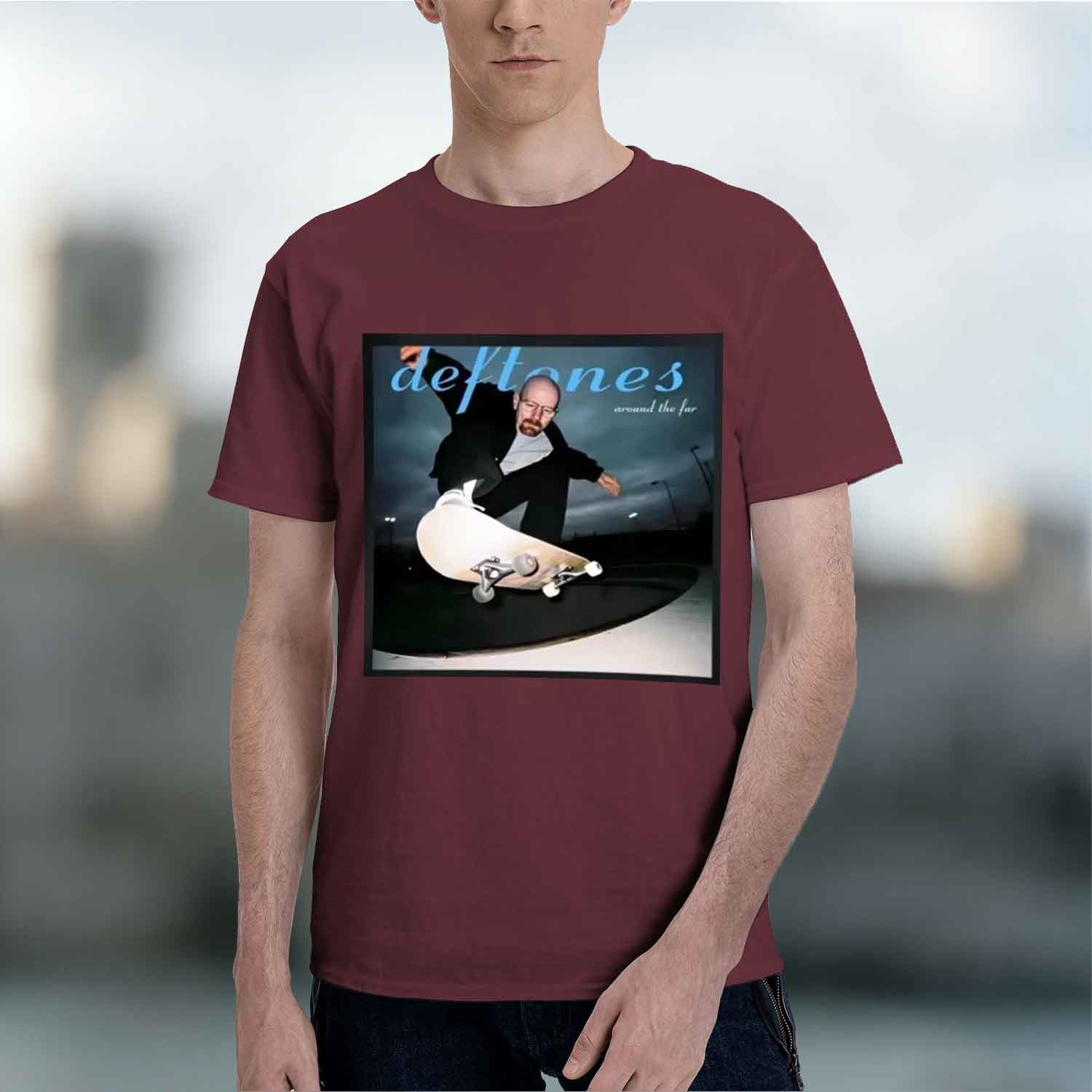 2026 New Model Walter White Skateboarding T Shirt Unisex Funny Cotton Short Sleeve Deftones Tshirts Unisex Clothing Streetwear Clothe S