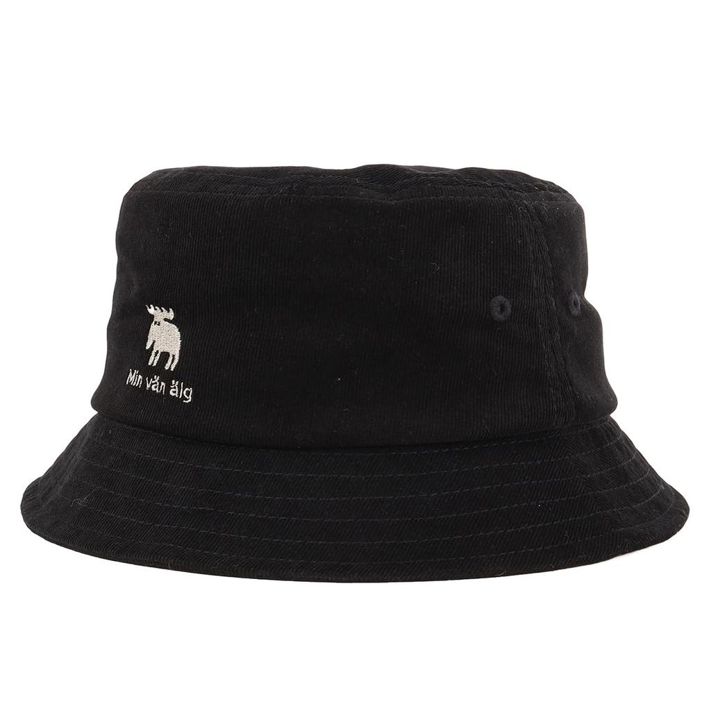 Mozu Corduroy Bucket Hat Black 371-0014