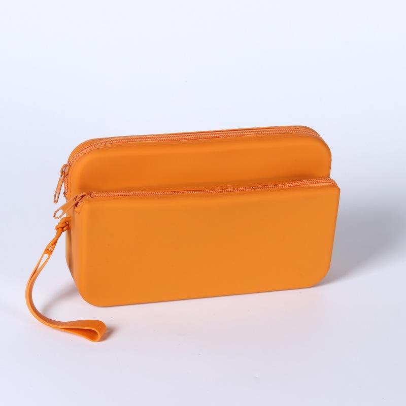 Silicone Zipper Portable Storage Bag Coin Purse Lipstick & Cosmetics Pouch Travel Bag Unisex Soft Handle