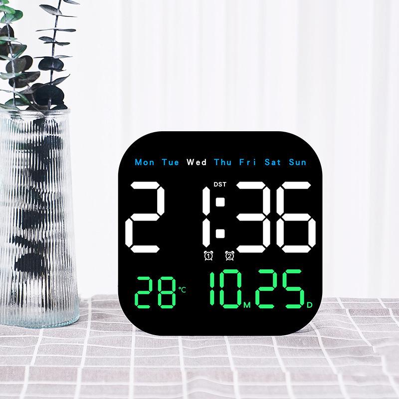 Multifunctional LED Electronic Wall Clock - Dual-Use Hanging or Standing Clock for Living Room (Model 6650)