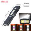 Tactical Flashlight Rechargeable,High Lumen LED & COB Dual Light,Compact Portable,Type-C Fast Charge,Camping Hiking Emergency