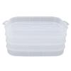 4 Layer Dumpling Storage Box with Lid Double Buckle Sealing Stackable Food Container for Kitchen Ref