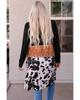 Azura Exchange Cow Patchwork Open Front Cardigan