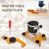 Wood Router Slotting Locator 2 in 1 Wood Palms Router Base Router Slotting Bracket for 65mm Wood Trimmer Carbinet Closet
